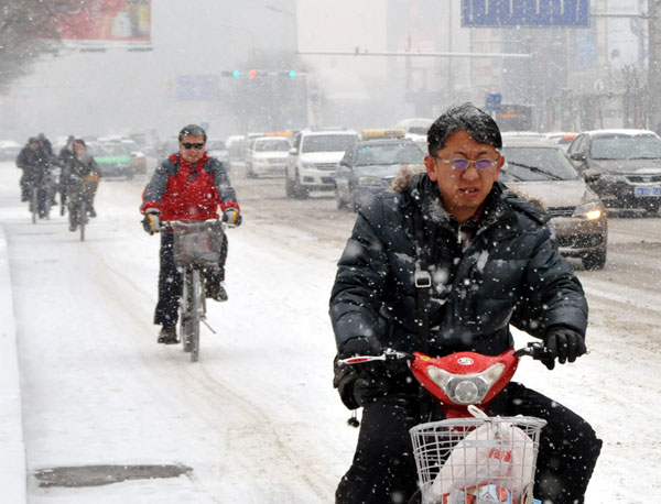 Temperatures plummet in many parts of China