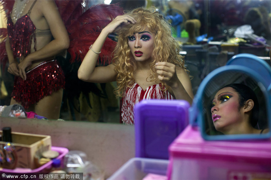 Ladyboys' lives on and off stage in Chiang Mai