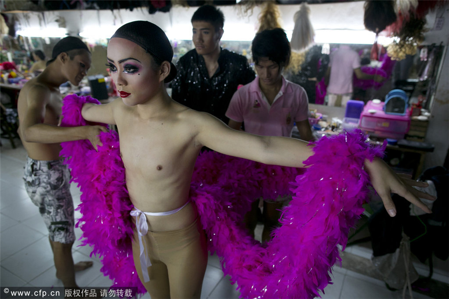 Ladyboys' lives on and off stage in Chiang Mai