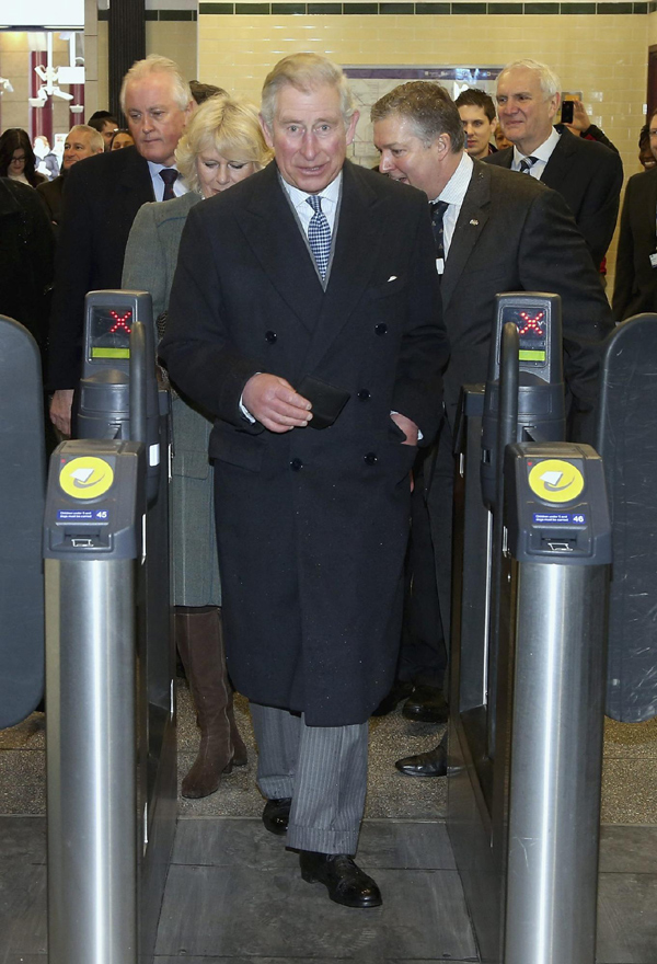 Prince Charles and Camilla surprise 'Tube' passengers