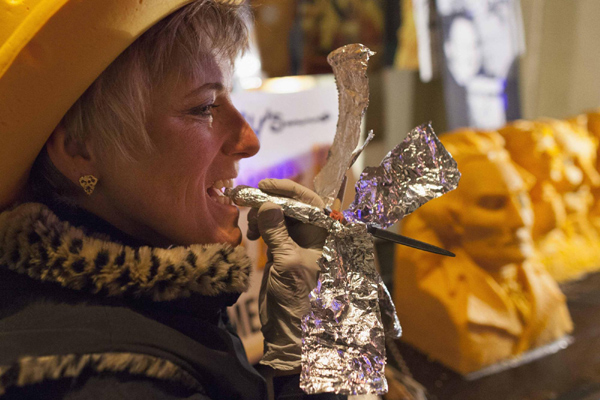 Cheese sculpture to commemorate President's Day