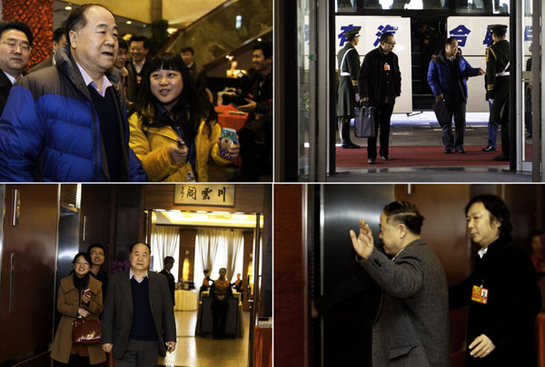 Mo Yan arrives in Beijing for CPPCC