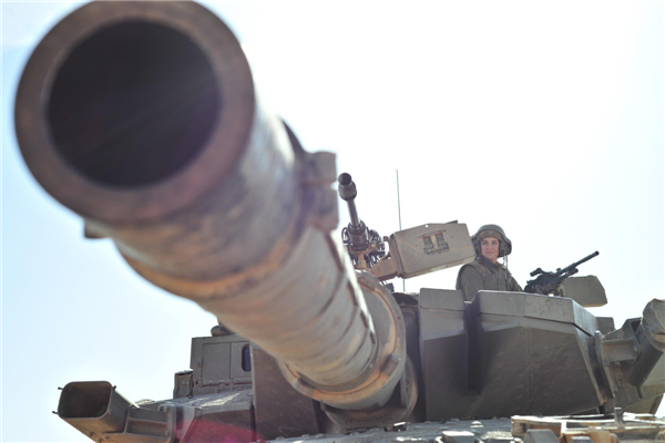 IDF female soldiers in shooting training