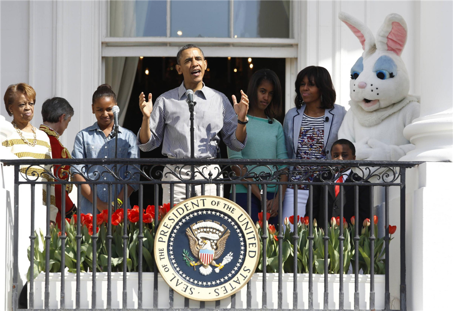 Obama family enjoys Easter Egg Roll with children