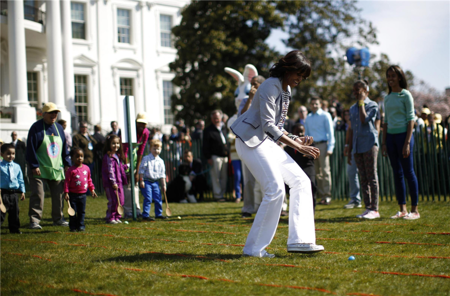 Obama family enjoys Easter Egg Roll with children