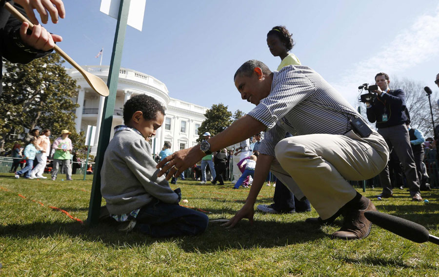 Obama family enjoys Easter Egg Roll with children