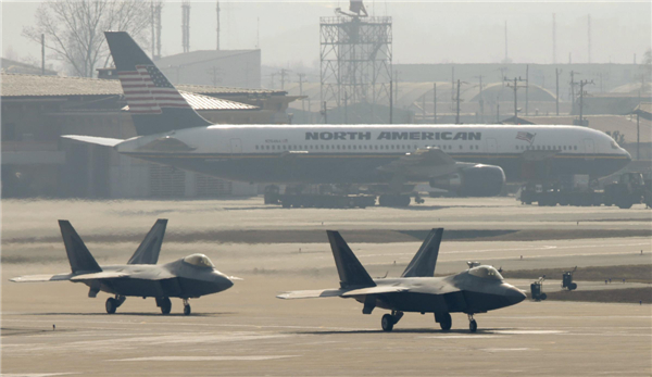 US F-22 fighters in joint military drill 'Foal Eagle'