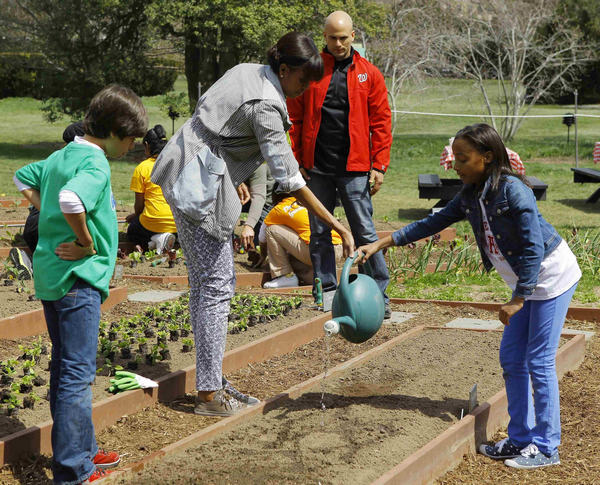 Plannting at White House kitchen garden