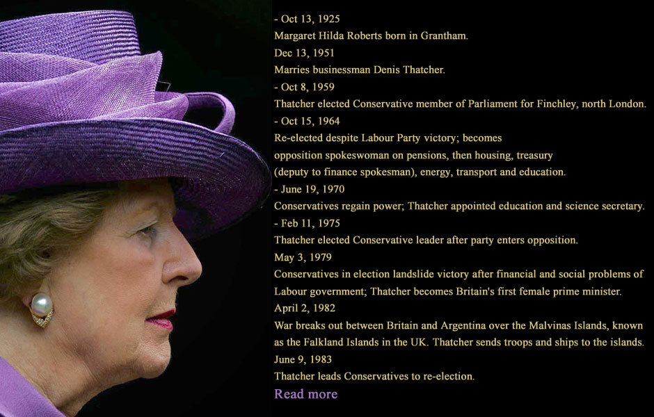 Margaret Thatcher 1925-2013