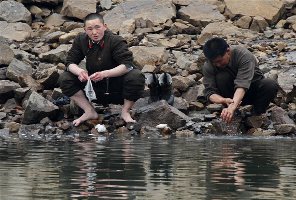 On the banks of DPRK