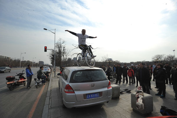 63-year-old man knows his way around a bike