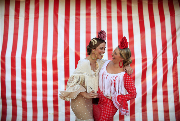 Traditional April fair in Seville, Spain