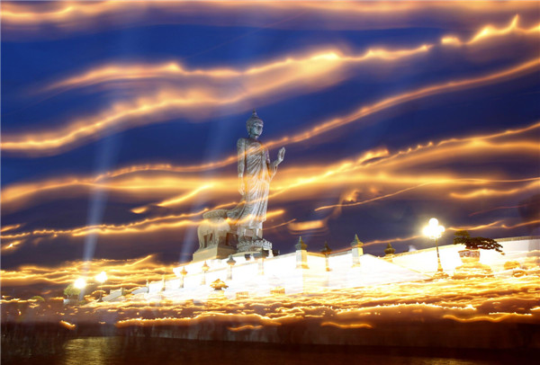 Vesak Day in honor of Buddha in Thailand