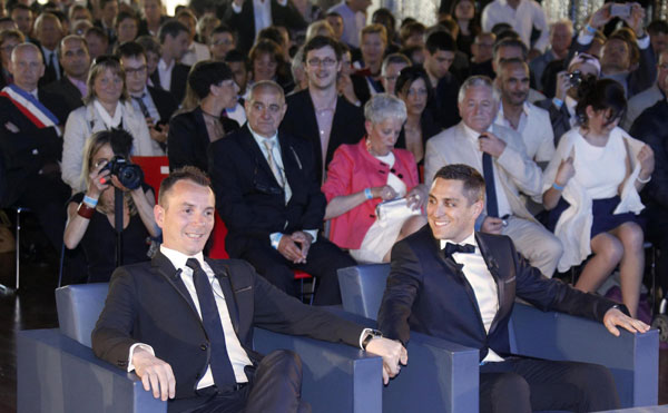 Vincent and Bruno tie the knot in France's 1st gay wedding