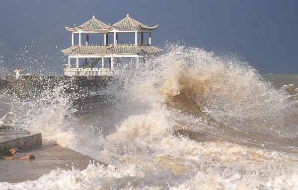 Tropical storm Bebinca brings strong rain to Gu