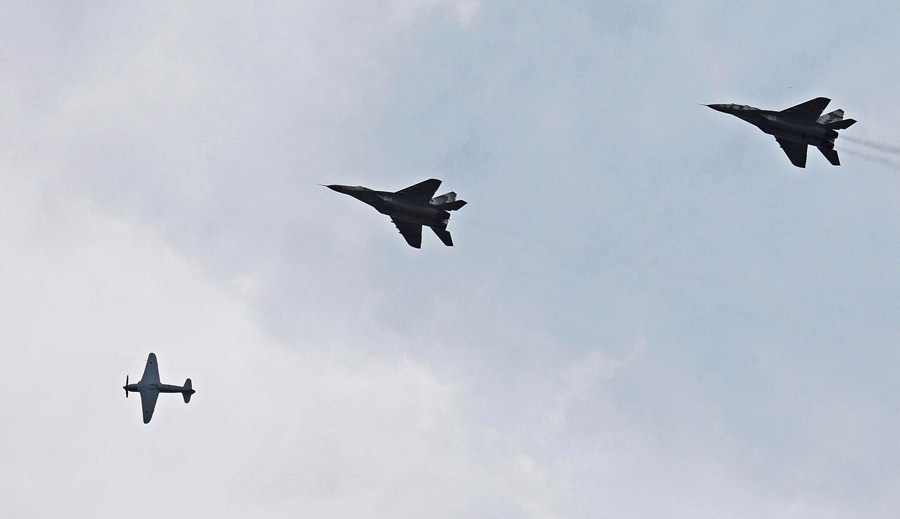 Festival of vintage planes in Ukraine