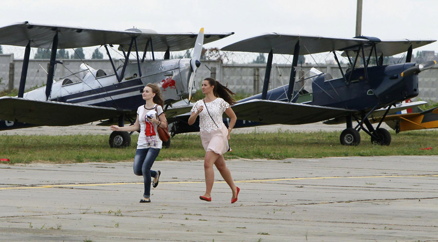 Festival of vintage planes in Ukraine