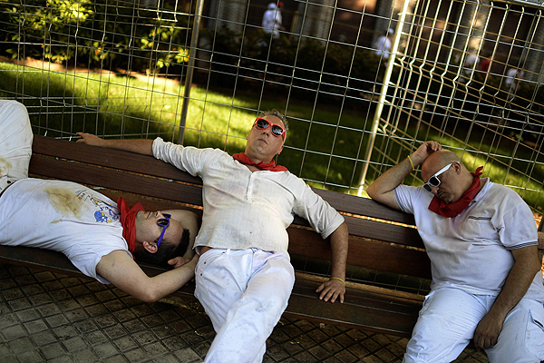 Run with the bulls in Pamplona, Spain