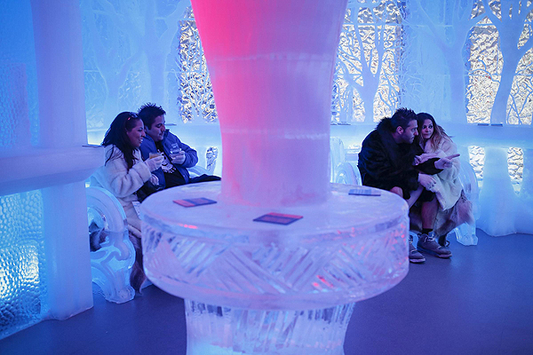 Cool down in an ice bar in NYC