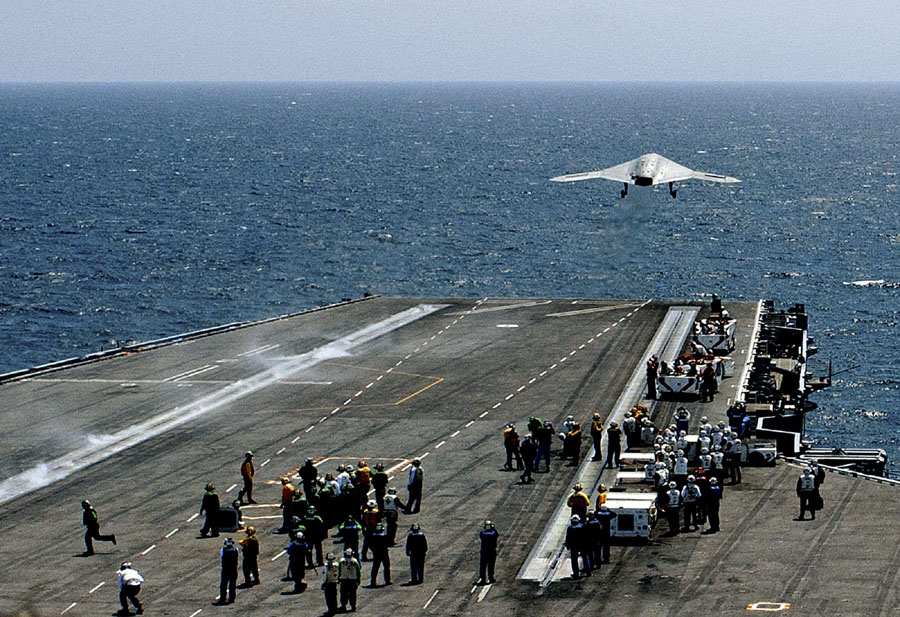 US drone completes 1st carrier landing