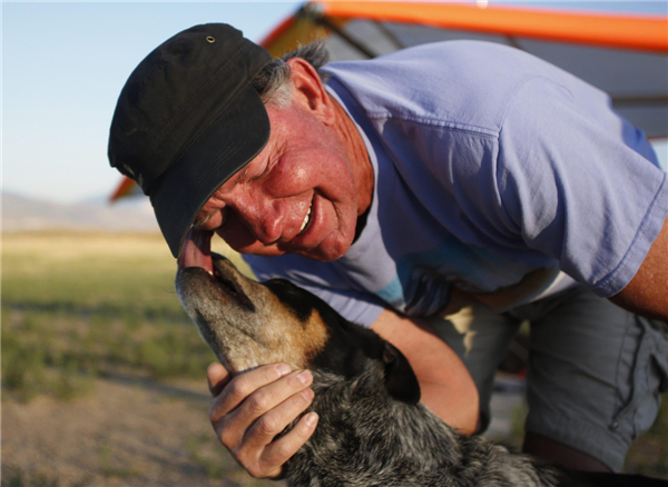 Fly with man's best friend