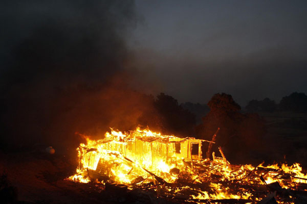 A house fire broke out in California