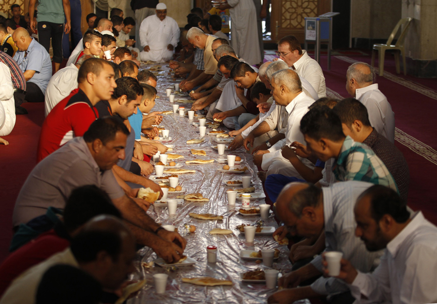 Muslims celebrate the end of Ramadan