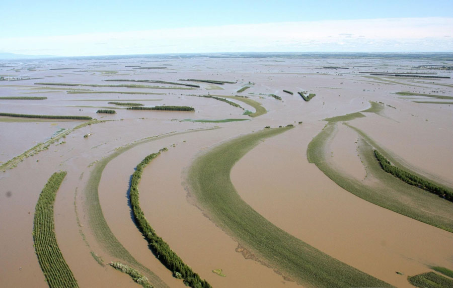 Relief efforts for flood area in NE China