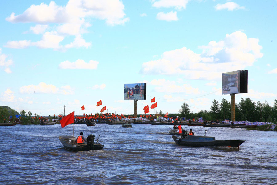 Relief efforts for flood area in NE China