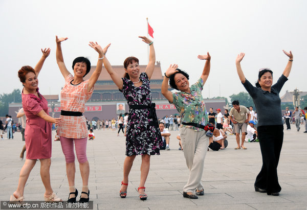 Tian'anmen posing