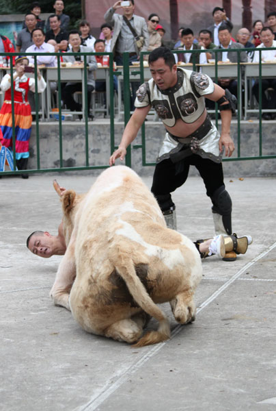 Chinese-style bullfight in E China