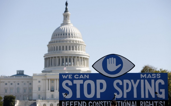 Demonstrators protest against govt surveillance in US