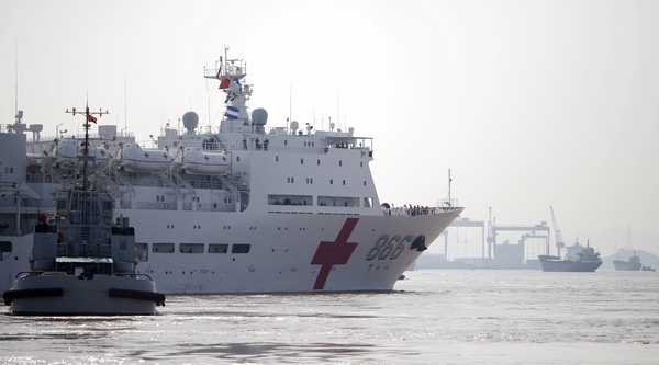 China's <I>Peace Ark</I> departs for Philippines