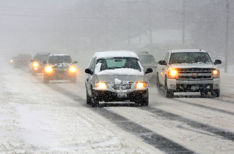 A lake effect band of snow storm covered New York