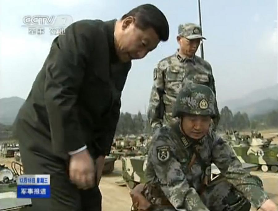 President Xi visits PLA troops