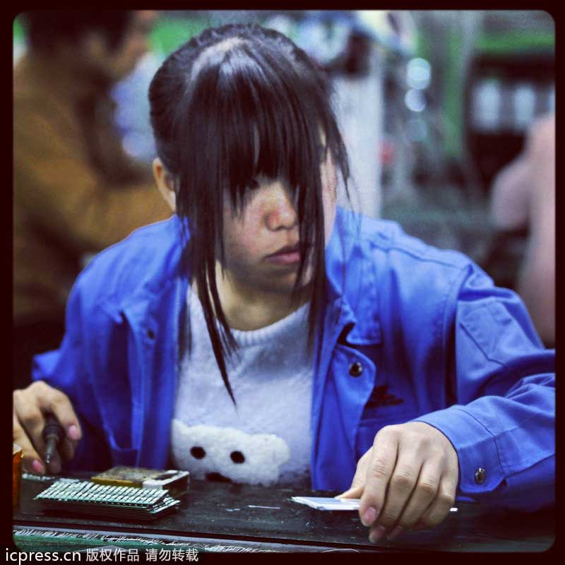 Young Chinese at workshop