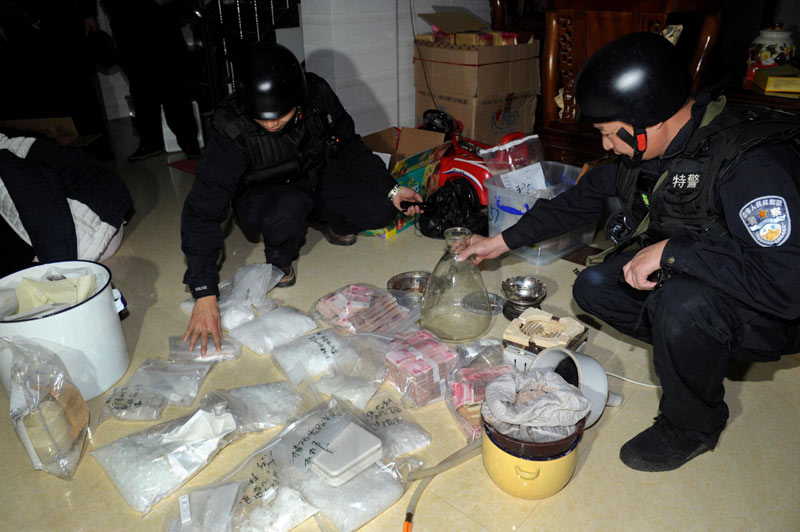 Guangdong police raid notorious drug village