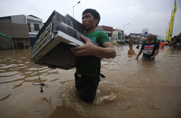 Flood ravage on Jakarta