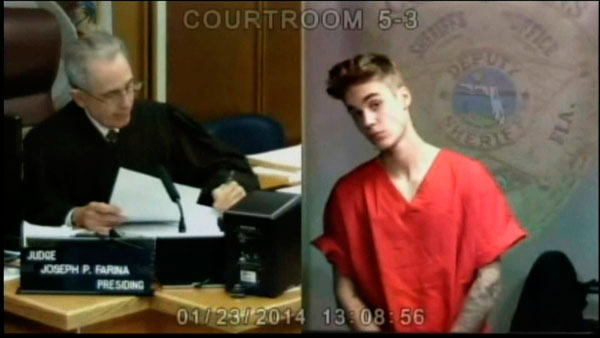 Bieber released from custody on DUI charge