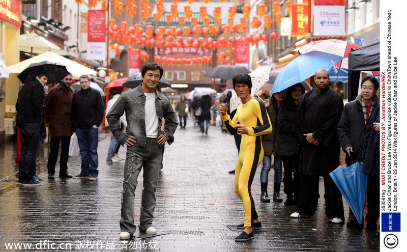 Kongfu stars wax shine in London ChinaTown[3