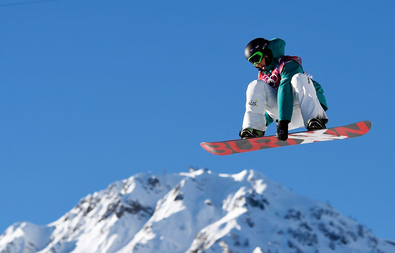 Snowboard slopestyle semi final at Sochi Olym 