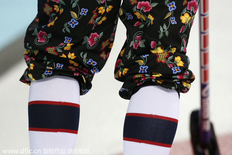 Norwegian curling team has gold-medal taste in pants
