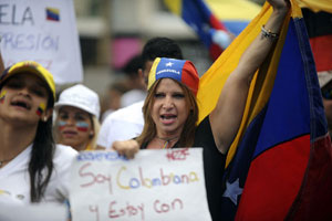 Motorcyclist rally supporting Venezuela's President Maduro