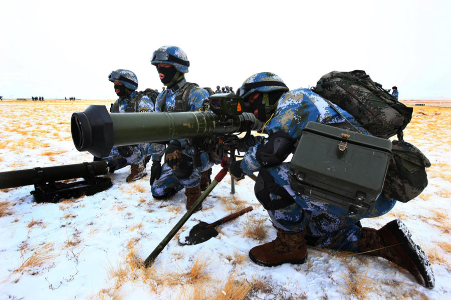 Chinese marines train in deep freeze