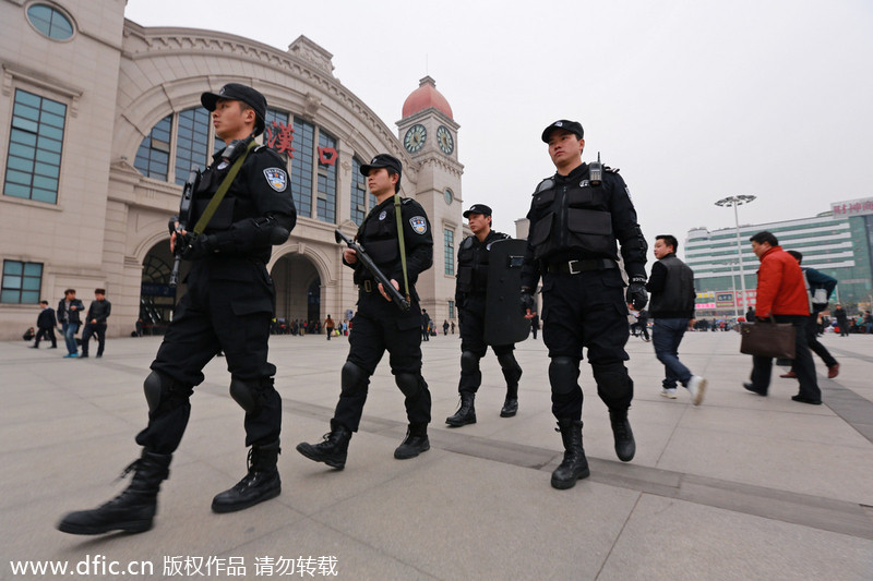 Security tightened in public places across China