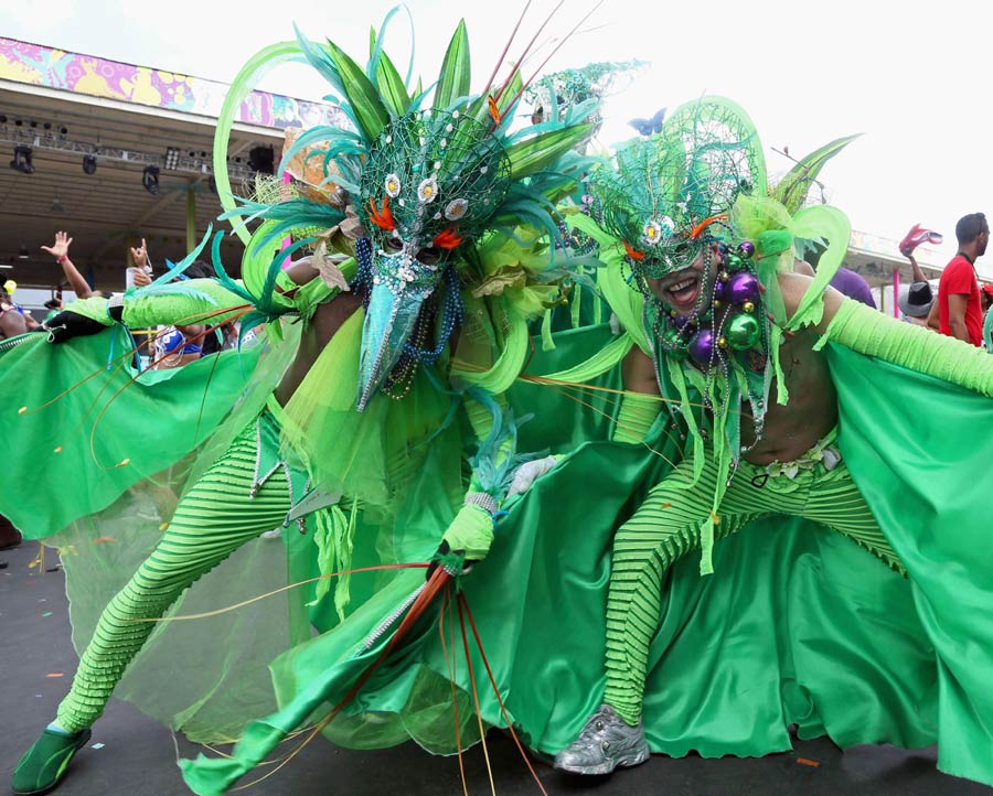 Revellers gather at Trinidad and Tobago Carniv