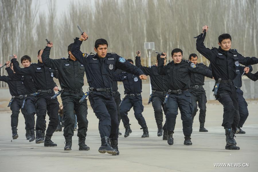 Police camp open day in Kashgar