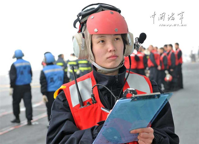 Women stake claim for equality on aircraft carrier