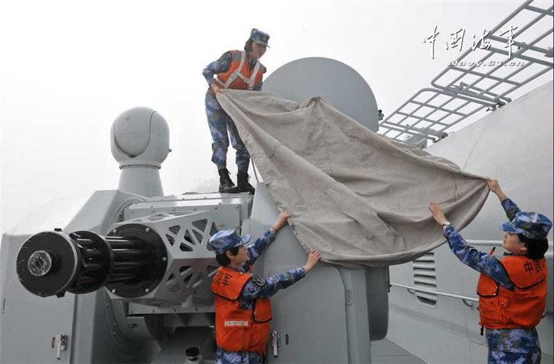 Women stake claim for equality on aircraft carrier