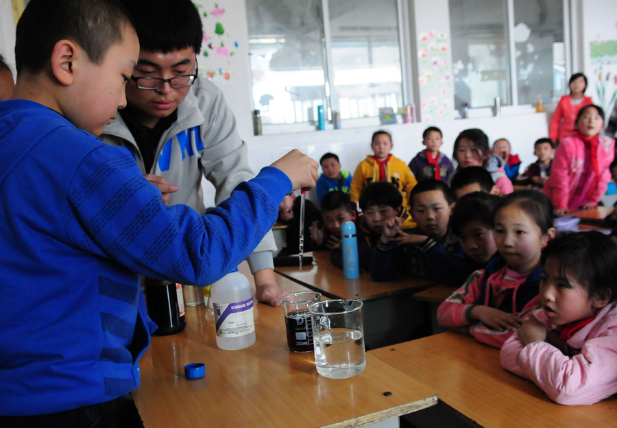 Chinese children mark World Water Day